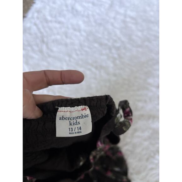 Abercrombie Kids Girls Sz. 13/14 Slate Gray Floral Lined Sundress. So Pretty - Picture 7 of 10